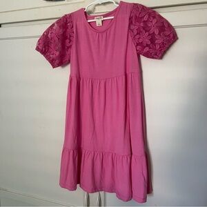 Crewcuts Pink Dress with Lace Sleeves size 6